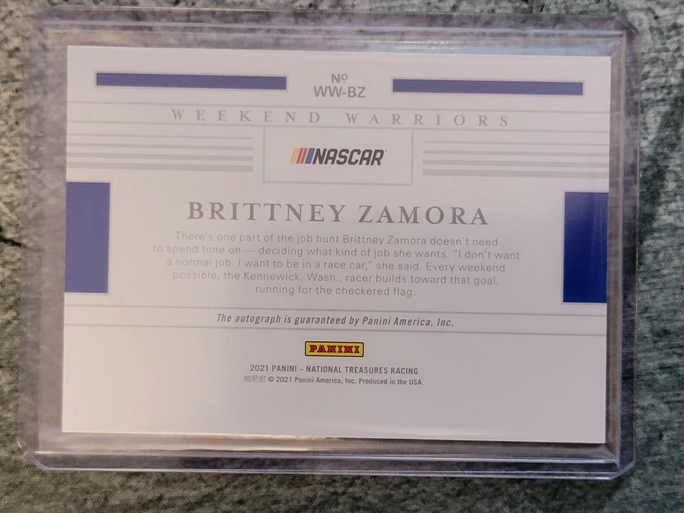 2021 Panini National Treasures Weekend Warriors Brittney Zamora /25 🔥🔥💥💥  - Image 2 of 2