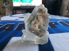 "Have faith my child, and I will light the way." Praying Hands Resin Sculpture