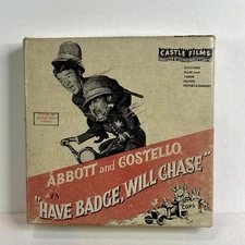 Vintage Abbott & Costello Have Badge Will Chase Empty 8mm Film Box No 850 T171