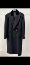 Double Breasted Long Overcoat Cashmere Wool Blend