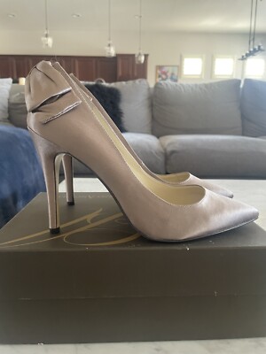 Enzo Angiolini Taupe Satin Martini Pumps **New size 10