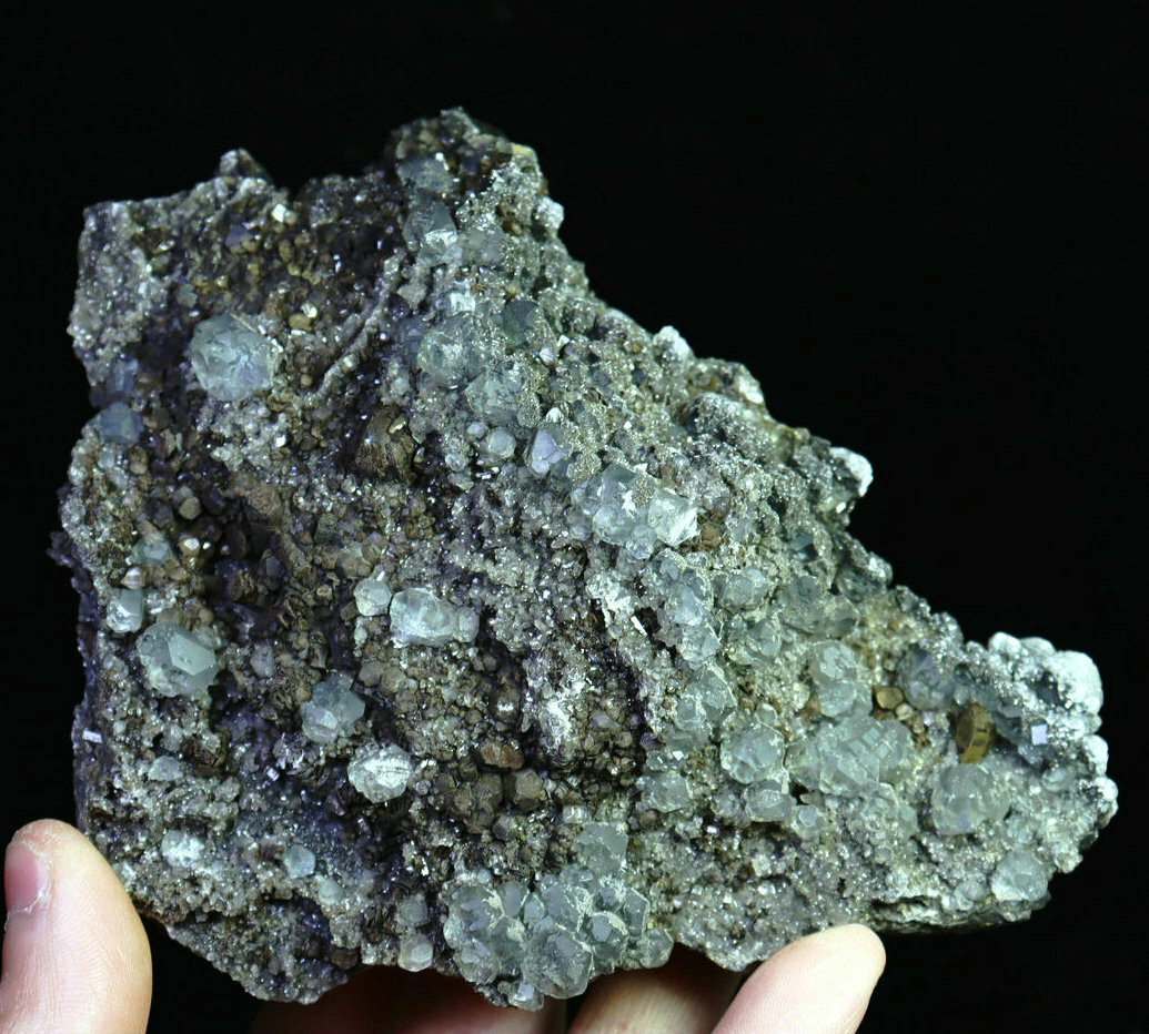 1.21lb Natural Blue Fluorite Quartz Crystal Cluster Mineral Specimen