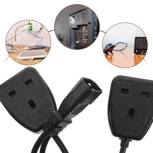 Portable Iec To Uk Socket Power Adapter Cord Power Adapter Cable Power Plug Cord - Picture 11 of 12