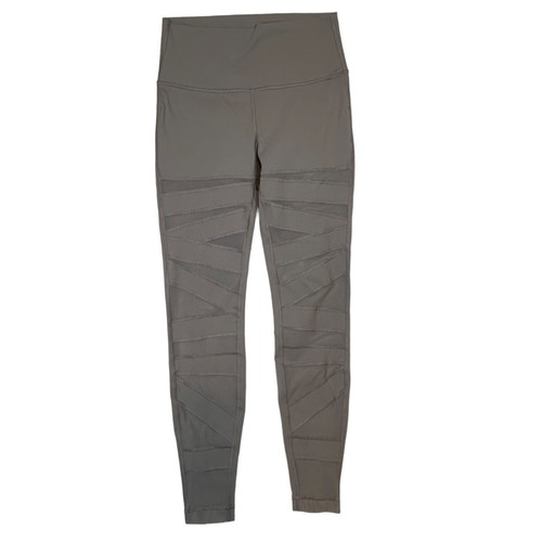 Lululemon Wunder Under Pant High-Rise Tech Mesh 28" Leggings Sz 8 in Dark Chrome - Picture 5 of 13