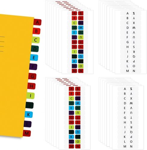 780 Pcs Colorful A-Z Alphabet Tabs Index Self-Adhesive Letter Tabs for Notebook