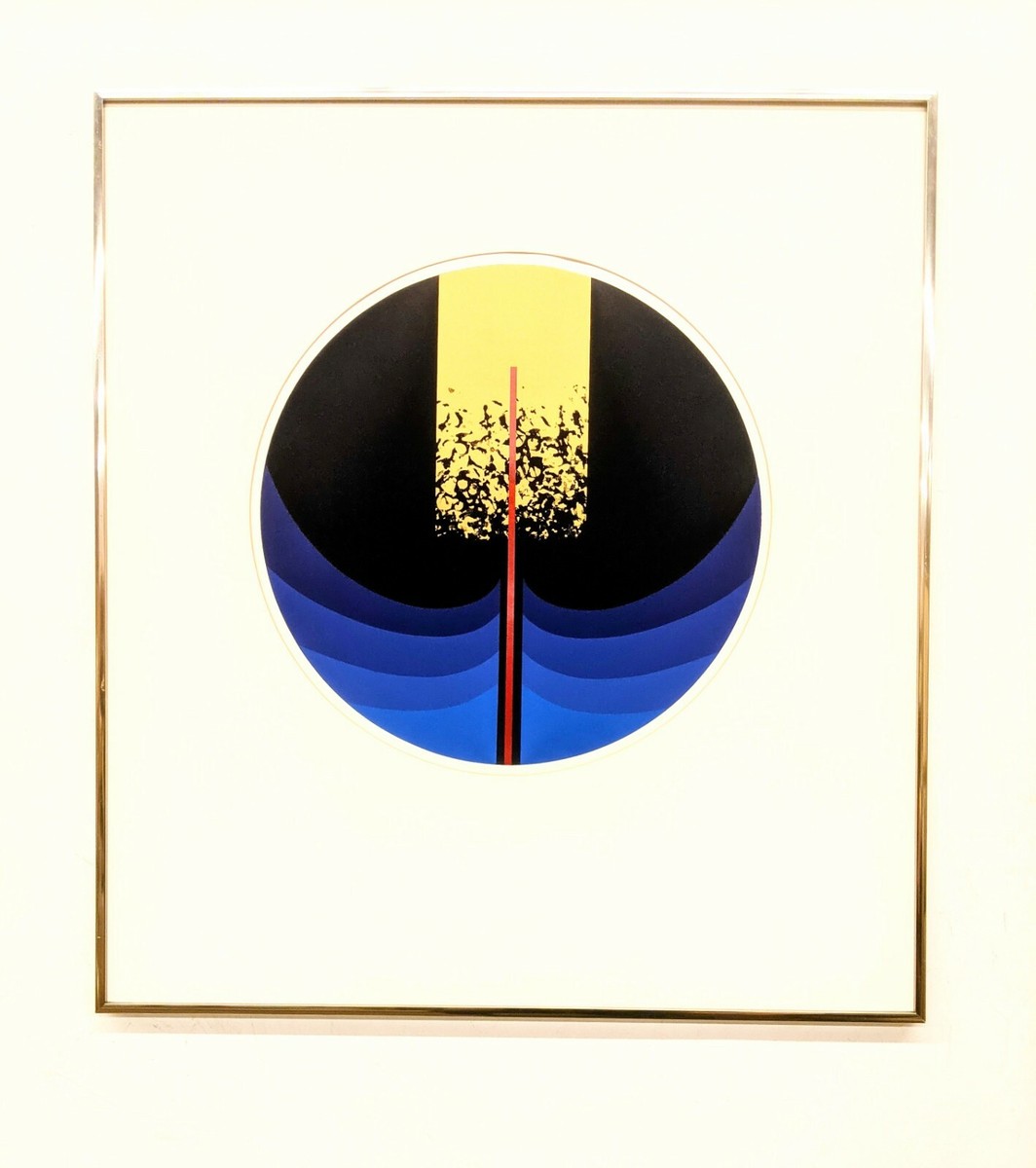 Thomas W. Benton Original Signed Silkscreen op art w/ Herman Hesse