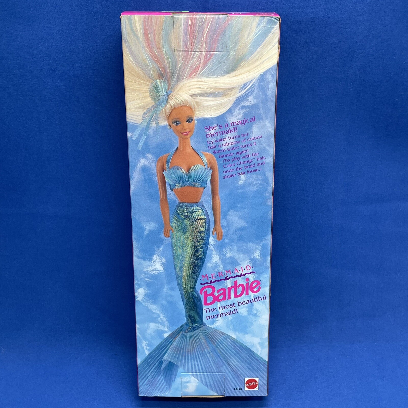 1991 Mermaid Barbie Doll #1434 Rainbow Changing Hair NEW In Box Mattel Vtg NRFB