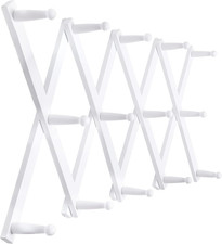 Hat Rack for Wall with 14 Hooks, Solid Wooden, Modern, Expandable Coat Rack Wall