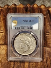 1922-S $1 Peace Silver Dollar PCGS XF 40