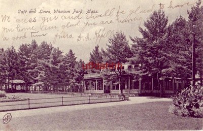 PRE-1907 CAFE AND LAWN, WHALOM PARK, MA 1906