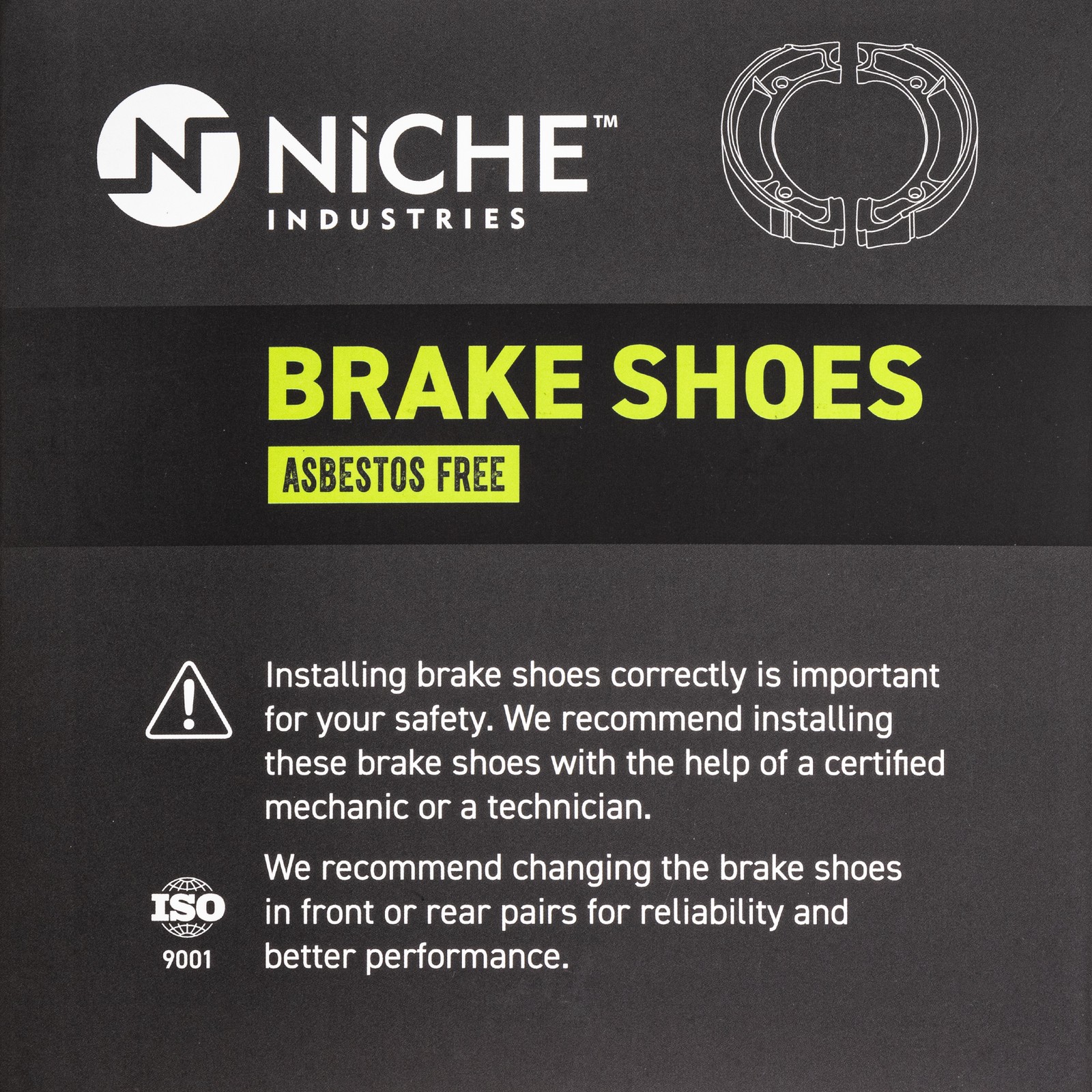 NICHE Brake Shoe for Kawasaki 2001-2009 Eliminator 125 41048-1076 Rear