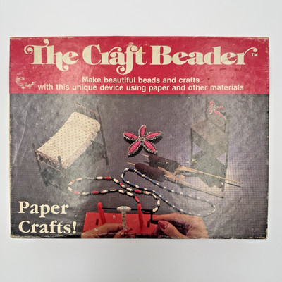 The Craft Beader Paper Craft Kit Wrapped Rolled Bead Maker Vintage New/Open Box