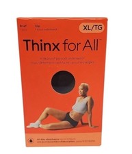 Thinx For All Period All-Day Absorbency Reusable Underwear Brief Black Sz XL