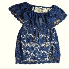 Romeo + Juliet Couture Off The Shoulder Lace Overlay Boho Summer Mini Dress