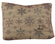 The Storehouse Flats, Blue & White Snowflakes Size 7 Foldable Flats W/ Zip Bag