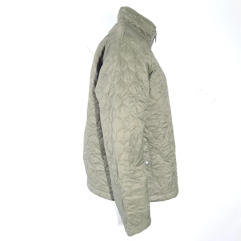 Женская стеганая водоотталкивающая утепленная куртка Tough Duck WJ291 зеленая размер 2XL - Изображение 2 из 4