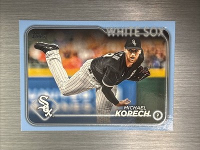 2024 TOPPS SERIES 1 MICHAEL KOPECH #d 28/50 FATHER'S DAY POWDER BLUE WHITE SOX