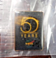 Official NASA 50th Anniversary Commemorative Lapel Pin / Enameled  In Orig Pkg