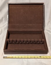 Simple Tarnish-Proof Wood Silverware Storage Chest service for 12