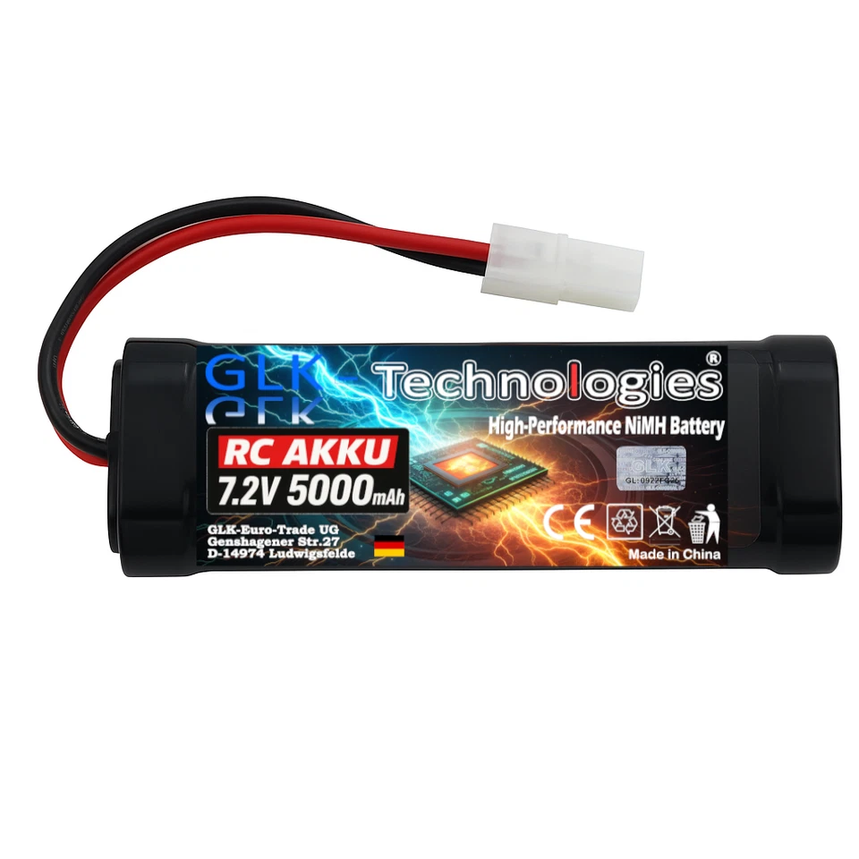 GLK Echte Capacity Nimh Akku Batterie mit Tamiya für RC Auto LKW Boot Drohne PRO - Bild 2 von 4