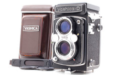  MINT w/Case Yashica-D TLR Film Camera Black Yashikor 80mm F3.5 Lens From JAPAN