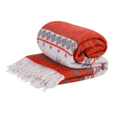 Merino Wool Blanket - Warm Throw for Cold Weather, Warmest Travel Outdoor Cam...
