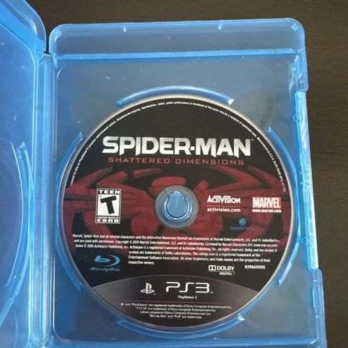 Spider-Man Shattered Dimensions PS3 (Sony PlayStation 3, 2010) Disc Only
