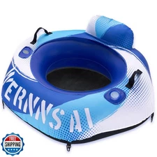 WERNNSAI 52” Heavy Duty River Tube with Canvas Cover Large Pool Floats Adults