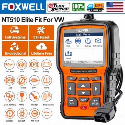 Foxwell NT510 Elite For VW Bidirectional Control Module Vehicle Diagnosis Scanne
