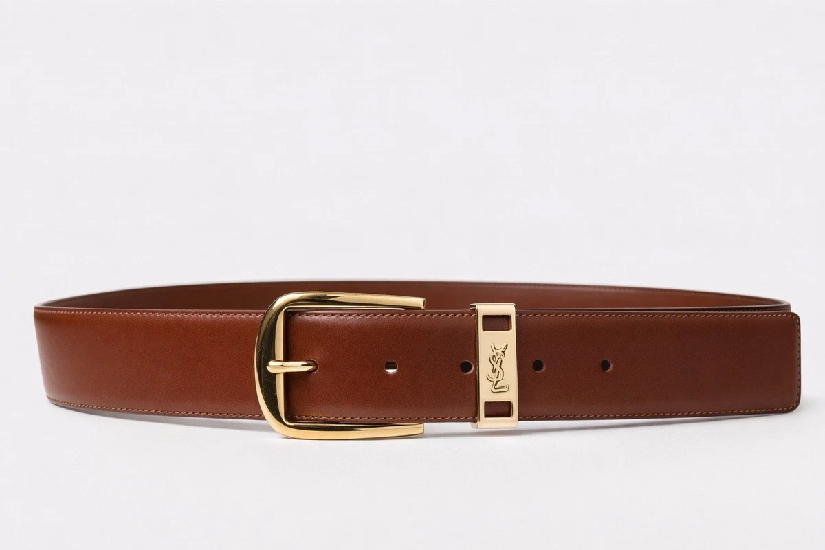 Saint Laurent Leather Brown Belts for Men for sale | eBay
