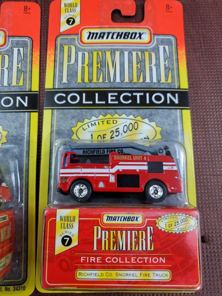 Matchbox Premiere Collection Fire Series 7 1996 juego completo de 6 camiones de bomberos Foto 3 de 4