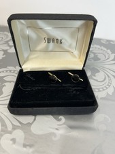 Swank Brand Black Onyx Stones In Goldstone Base Cufflinks