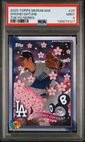 2025 TOPPS TAKASHI MURAKAMI MLB WORLD TOUR TOKYO SERIES #25 SHOHEI OHTANI PSA 9