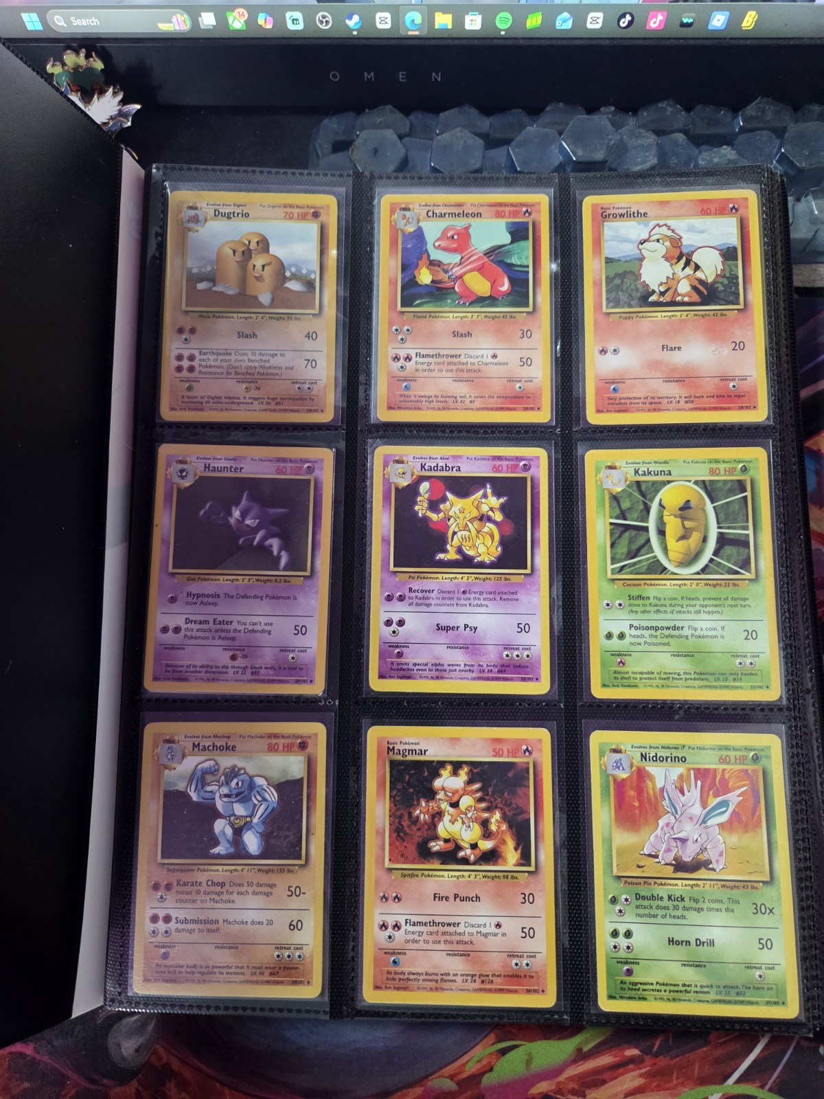 Binder Full of Vintage Cards From Base Set to Legendary Collection Pokemon Cards