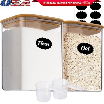 Airtight Borosilicate Glass Storage Jars Pantry Kitchen Organization Bulk Foods