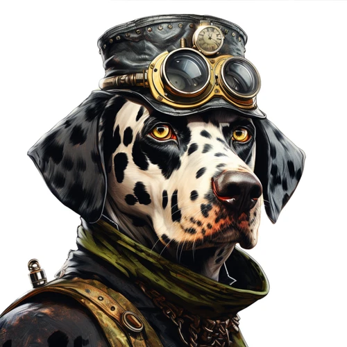 Steampunk Dog Steam Punk Animal Self Adhesive Vinyl Sticker