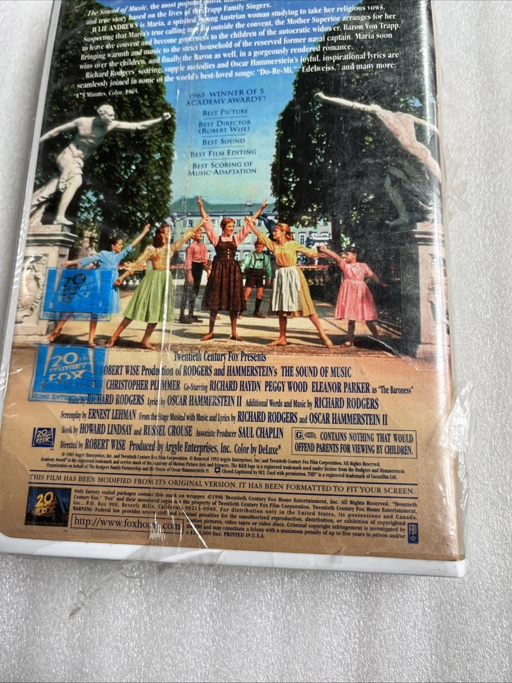 Sound of Music (B) (VHS, THX) NEW SEALED w Fraying - Image 3 of 4
