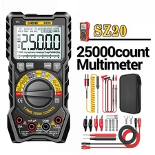 25000 Counts Multimeter Smart Manual Range Meter NCV AC DC Ohm Hz Manual Range