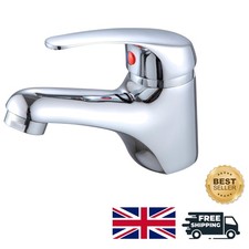 Sleek Modern Chrome Basin Mixer Tap - Effortless Control & Water-Saving Feature