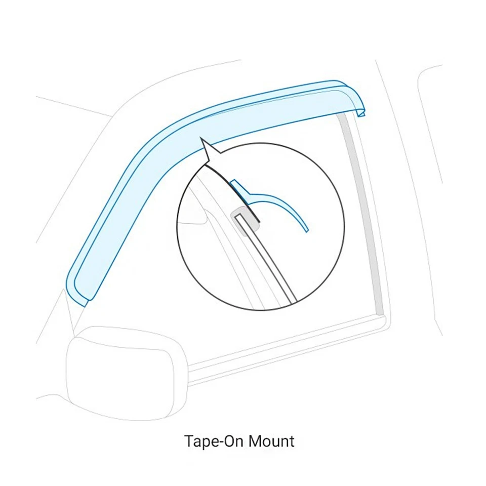 AVS Ventvisor Set of 4 Window Deflectors for 2007-2018 Jeep Wrangler JK 4DR Foto 4 de 4