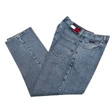 Vtg 1999 Tommy Hilfiger Jeans Men's 32x30 Relaxed Fit Mid Rise Starched EUC READ