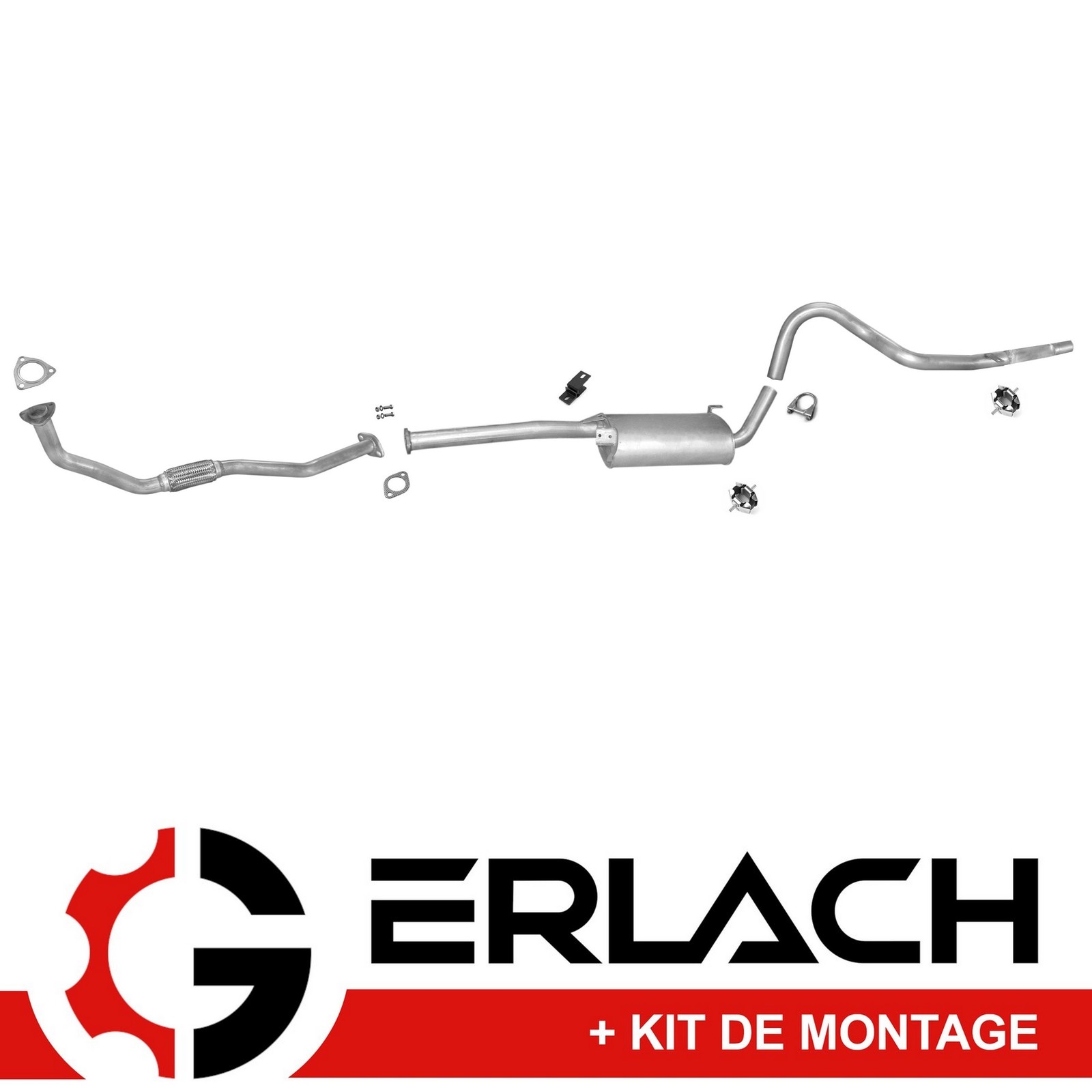 Silencieux echappement 3647 Nissan Terrano 2.7 Td TD pot arriere pour ligne 2650mm 1999-2006