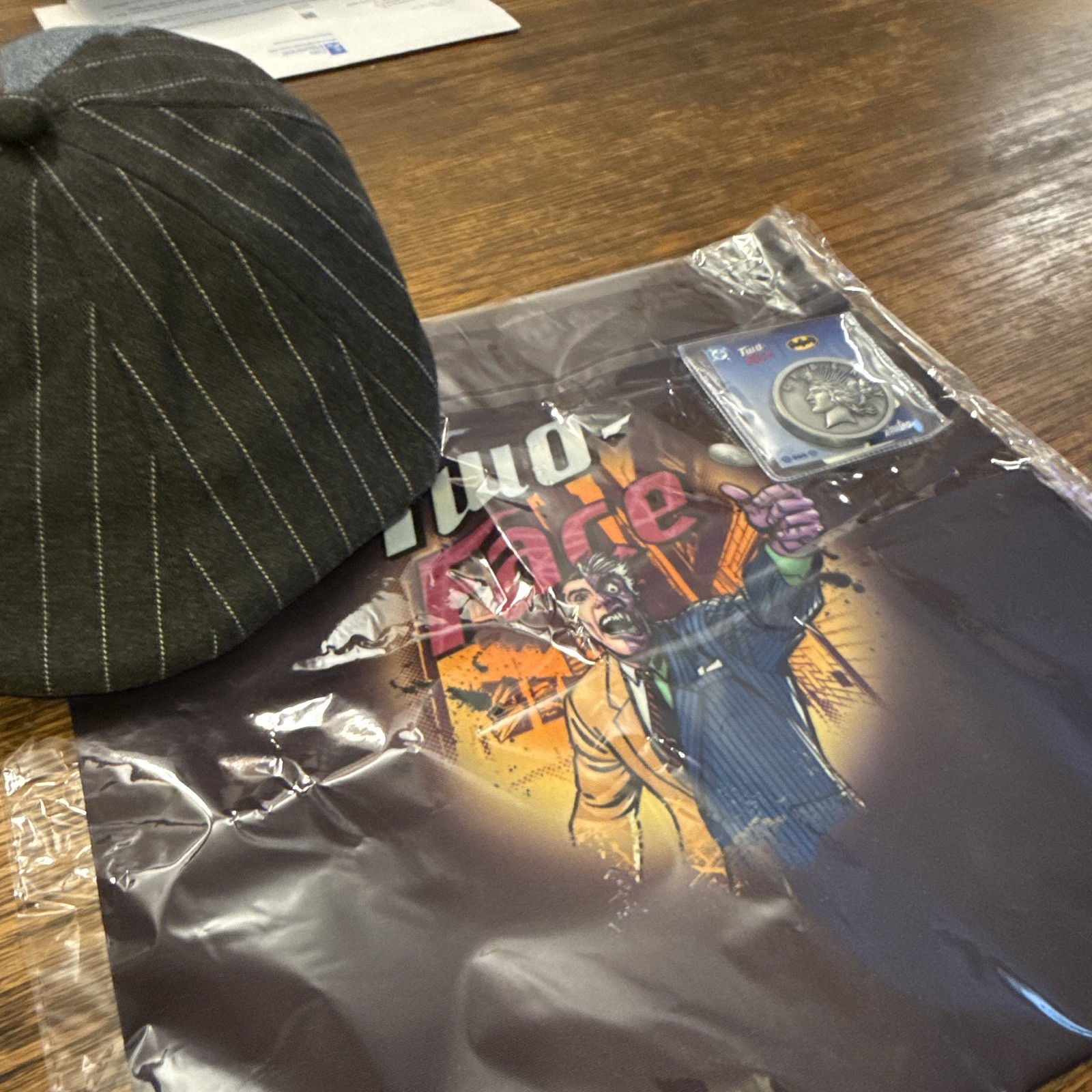 Boston Scally Co. Two-Face Batman DC Men’s Newsboy Cap M/L Wool Tweed 8 ...
