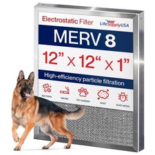 12x12x1 Electrostatic Air Filter, MERV 8, Washable, Reusable Furnace AC/HVAC ...