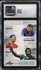 Leaf 2024 Metal ELE-104 Messi/Ronaldo/Pele Silver Mojo CGC 10 Limited Edition