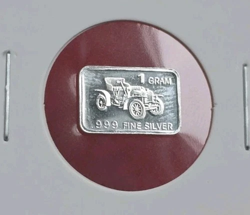 Model T Car - 1 Gram .999 Fine Pure Solid SILVER Bullion Mini Bar Coin Ingot