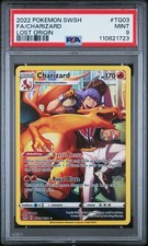 PSA 9 2022 Pokemon Sword & Shield Lost Origin #TG03 Charizard Full Art