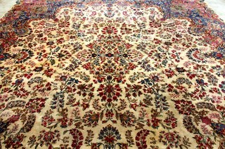 12X11 EXQUISITE MINT 300 KPSI HAND KNOTTED VEGETABLE DYE WOOL LAVAR KERMANN RUG