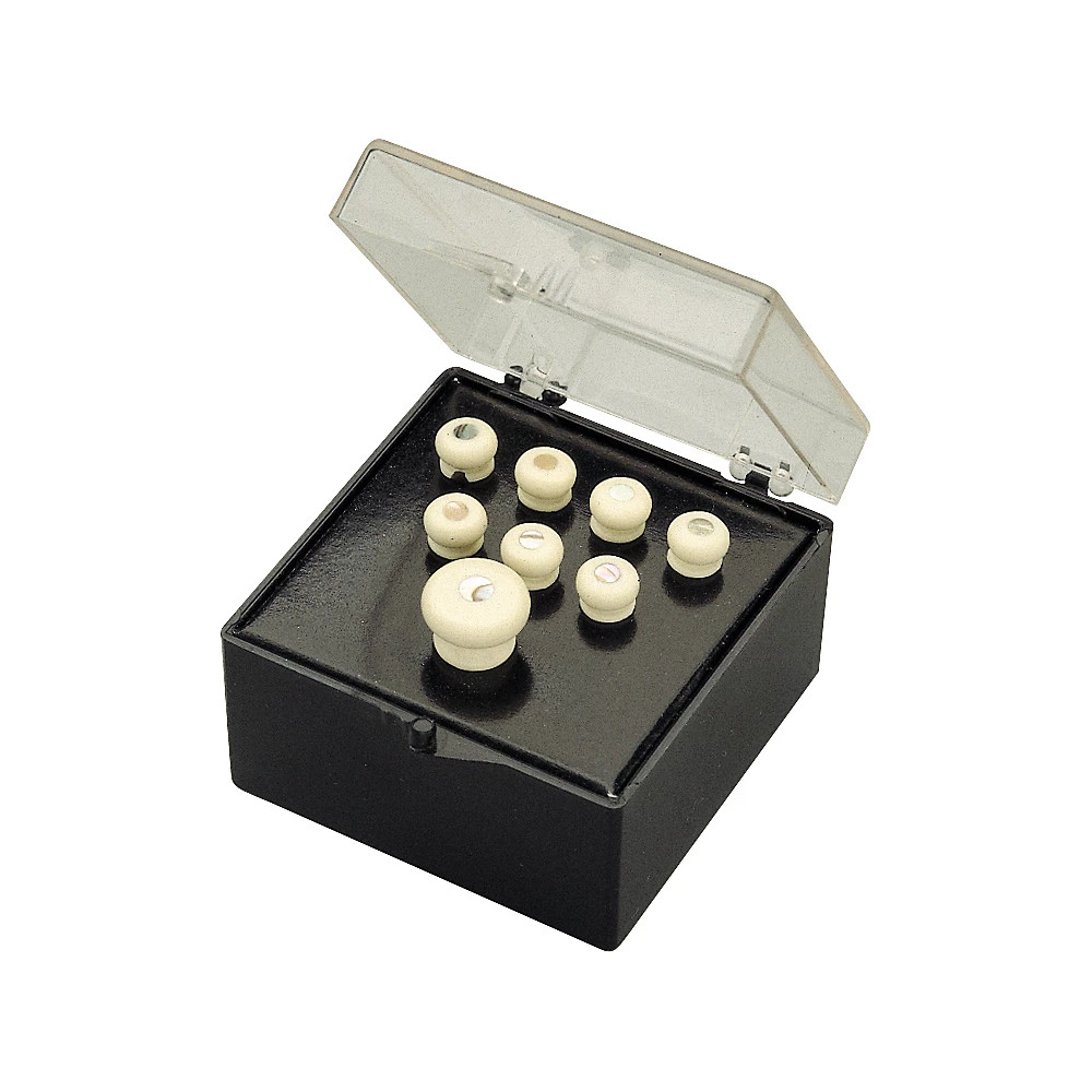 Перемычка и концевой штифт белого цвета с инкрустацией в виде морского ушка 4690₽