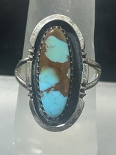 Native Sterling Turquoise Ring Size 7